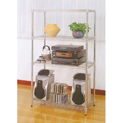 客厅四层玻璃台面置物架